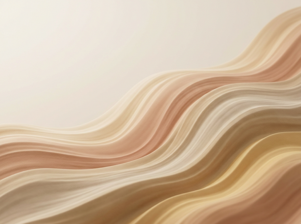 Abstract flowing waves in warm cream and blush tones, decorative background image for Kawayan Martial Arts School website
